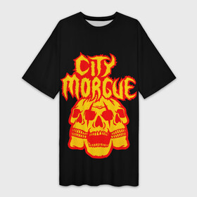 Платье-футболка 3D с принтом ZillaKami x SosMula City Morgue Черепа ,  |  | city | citymorgue | morgue | sos mula | sosmula | zilla kami | zillakami | черепа