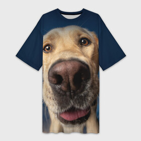 Платье-футболка 3D с принтом Собакен  лабрадор ,  |  | handeyework | животные | кожанный | красивые | лабрадор | нос | охраник | прикольные | смешные | собака | собаки