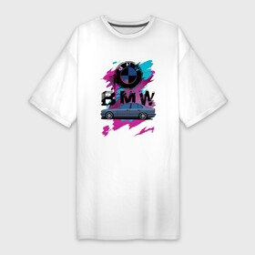 Платье-футболка хлопок с принтом BMW 5 e34 бок ,  |  | bmw | bmw 5 | bmw 5 e34 | авто | бмв | бмв 5 | бмв 5 34