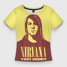 Женская футболка 3D Slim с принтом Nirvana  (Kurt Cobain) ,  |  | anarchy | courtney love | kurt cobain | music | nirvana | punks not dead | rock music | анархия | гаражный рок | гитара | гранж | кортни лав | курт кобейн | металл | нирвана | панк рок | рок музыка | рок н ролл | рокер | трэш метал