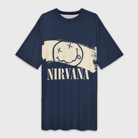 Платье-футболка 3D с принтом NIRVANA (Рок Группа) ,  |  | anarchy | courtney love | kurt cobain | music | nirvana | punks not dead | rock music | анархия | гаражный рок | гитара | гранж | кортни лав | курт кобейн | металл | нирвана | панк рок | рок музыка | рок н ролл | рокер | трэш метал