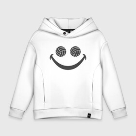 Детское худи Oversize хлопок с принтом Smile Volleyball , френч-терри — 70% хлопок, 30% полиэстер. Мягкий теплый начес внутри —100% хлопок | боковые карманы, эластичные манжеты и нижняя кромка, капюшон на магнитной кнопке | Тематика изображения на принте: game | smile | sport | volley | volleyball | волейбол | волейболист | волейболистка | игра | мяч | смайл | спорт | спортсмен | тренер | улыбка