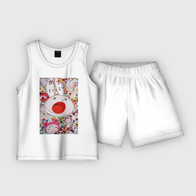 Детская пижама с шортами хлопок с принтом Еars ТМ ,  |  | Тематика изображения на принте: art | artist | colors | japanart | искусство | картины | художник | цветы