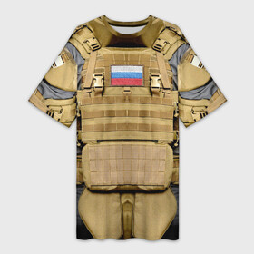 Платье-футболка 3D с принтом Бронежилет  армия России ,  |  | akm store | army | bayonet knife | body armor | camouflage | chevron | military | russian flag | soldier | армия | бронежилет | военный | камуфляж | магазин акм | солдатский | флаг россии | шеврон | штык нож