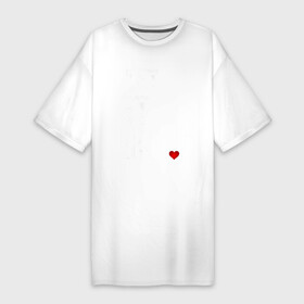 Платье-футболка хлопок с принтом Пусть будет так (перевод) ,  |  | beatles | битлз | музыка | надпись | сердце | текст