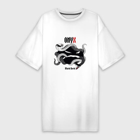Платье-футболка хлопок с принтом Onyx black rock ,  |  | angry | black rock | hip hop | onyx | rap | smile | snake | злой | змея | кобра | оникс | реп | смайл | хип хоп | черный рок