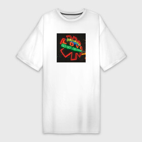 Платье-футболка хлопок с принтом RHCP  Unlimited Love (2022) ,  |  | Тематика изображения на принте: red hot chili peppers | rhcp | rock | rock band | rock music | unlimited love | рок | рок группа | рок музыка | рхчп | рэд хот чили пепперс