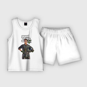 Детская пижама с шортами хлопок с принтом GTA 5 Pilot ,  |  | Тематика изображения на принте: gta | gta 5 | man | pilot | гта | гта 5 | мужик | пилот