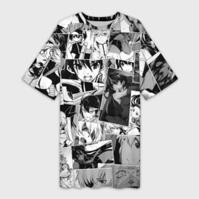 Платье-футболка 3D с принтом Убийца Акамэ pattern ,  |  | akame | akame ga kill | anime | leone | mine | tatsumi | акамэ | аниме | анимэ | леоне | майн | тацуми