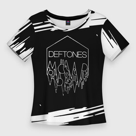 Женская футболка 3D Slim с принтом deftones. ,  |  | deftones | hard rock | hip hop | lyrics | metal | music | pop | rock | warner records | рок