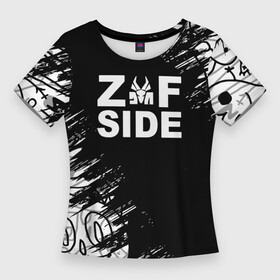 Женская футболка 3D Slim с принтом die antwoord. ,  |  | antwoord | die | die antwoord | evil boy | ninja | yolandi | yolandi visser | zef | музыка | песни