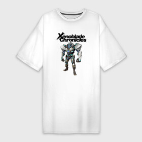Платье-футболка хлопок с принтом Xenoblade Chronicles  Nintendo  Video Game ,  |  | hero | nintendo | video game | xenoblade chronicles | видеоигра | герой | нинтендо | хроники ксеноблейда