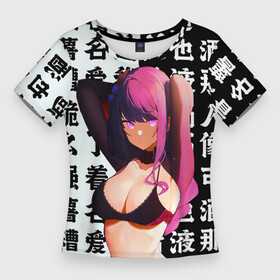 Женская футболка 3D Slim с принтом Баал в купальнике  Шогун Райден  Геншин Импакт ,  |  | Тематика изображения на принте: genshin impact | raiden | sempai | senpai | shogun | shogun raiden | venti gi | waifu | вайфу | венти | геншен | геншин импакт | девушка | райден | сегун | сяо | шогун | эмпакт