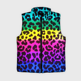Женский жилет утепленный 3D с принтом Leopard Pattern   Neon ,  |  | fashion | leopard | neon | pattern | skin | vanguard | авангард | леопард | мода | неон | узор