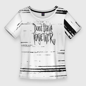 Женская футболка 3D Slim с принтом don t starve together. ,  |  | bosses | deerclops | dont starve | dont starve together | dragonfly | dst | guide | klaus | ruins rush