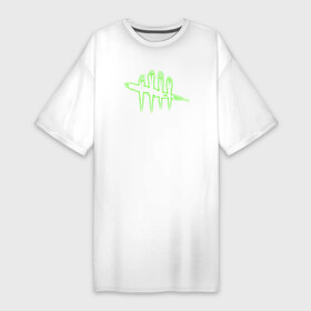Платье-футболка хлопок с принтом dead by daylight зеленый лого ,  |  | ayrun | dbd | dead by daylight | dead by daylight gameplay | gameplay | no0b3 | otzdarva