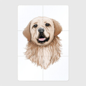 Магнитный плакат 2Х3 с принтом ДОБРОДУШНАЯ СОБАКА , Полимерный материал с магнитным слоем | 6 деталей размером 9*9 см | домашнее животное | животное | забавный | лабрадор | лапа | любитель собак | милый | модный | собака | щенок
