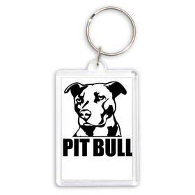 Брелок прямоугольный 35*50 с принтом Pit Bull / Power ,  |  | Тематика изображения на принте: dog | muzzle | pit bull | power | мощь | питбуль | собака
