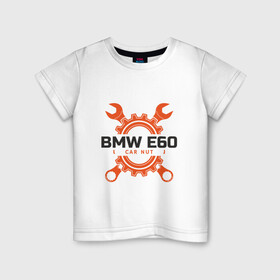 Детская футболка хлопок с принтом BMW E60 , 100% хлопок | круглый вырез горловины, полуприлегающий силуэт, длина до линии бедер | auto | bmw | car | driver | авто | автомобиль | бмв | водитель | дорога | машина | скорость