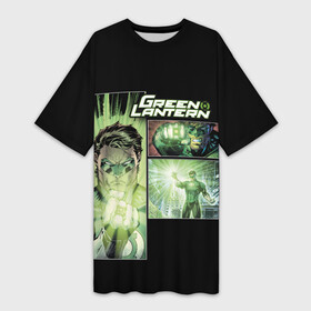 Платье-футболка 3D с принтом Свет Зелёного фонаря ,  |  | dc | dc comics | green lantern | hal jordan | john stewart | justice league | lantern corps | джессика круз | джон стюарт | диси | зеленый фонарь | комиксы | лига справедливости