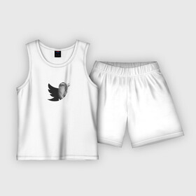 Детская пижама с шортами хлопок с принтом Илон Маск купил Твиттер ,  |  | elon musk | elona musk | twitter | илон маск | купил | твиттер
