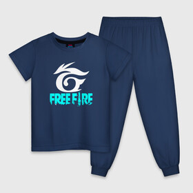 Детская пижама хлопок с принтом Free Fire - неон , 100% хлопок |  брюки и футболка прямого кроя, без карманов, на брюках мягкая резинка на поясе и по низу штанин
 | free fire | free fire battlegrounds | garena | garena free fire | гарена | игра | фри фаер | шутер
