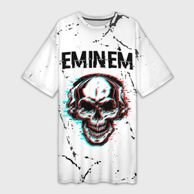 Платье-футболка 3D с принтом Eminem  ЧЕРЕП  Потертости ,  |  | eminem | music | rap | гранж | музыка | рэп | рэпер | рэперы | рэпперы | хип | хип хоп | хоп | череп | эминем