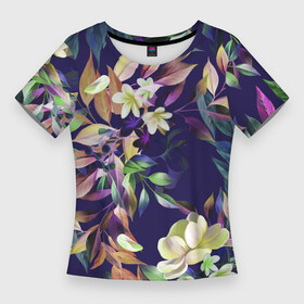 Женская футболка 3D Slim с принтом Цветы Красочный Букет ,  |  | Тематика изображения на принте: flowers | природа | растение | флора | цветы