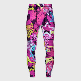 Мужские тайтсы 3D с принтом Star Colorful Pattern  Fashion  Neon ,  |  | Тематика изображения на принте: color | fashion | neon | star | звезда | мода | неон | цвет