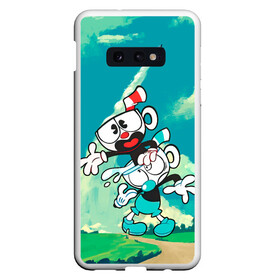 Чехол для Samsung S10E с принтом 2 Чашечки | Cuphead , Силикон | Область печати: задняя сторона чехла, без боковых панелей | cuphead | cupheadshow | игра чашки | капхед | капхэд | нетфликс | чашечки | чашка | чашки | шоу | шоу чашечка