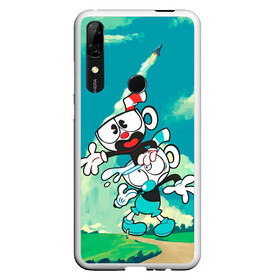 Чехол для Honor P Smart Z с принтом 2 Чашечки | Cuphead , Силикон | Область печати: задняя сторона чехла, без боковых панелей | cuphead | cupheadshow | игра чашки | капхед | капхэд | нетфликс | чашечки | чашка | чашки | шоу | шоу чашечка