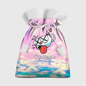 Подарочный 3D мешок с принтом Cuphead | Разбитая чашечка , 100% полиэстер | Размер: 29*39 см | cuphead | cupheadshow | игра чашки | капхед | капхэд | нетфликс | чашечки | чашка | чашки | шоу | шоу чашечка