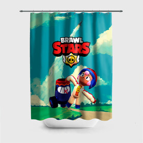 Штора 3D для ванной с принтом brawlstars Выстрел Бонни Bonny , 100% полиэстер | плотность материала — 100 г/м2. Стандартный размер — 146 см х 180 см. По верхнему краю — пластиковые люверсы для креплений. В комплекте 10 пластиковых колец | boni | bonnie | brawl | brawl stars | brawlstars | brawl_stars | бони | бонни | бравлстарс