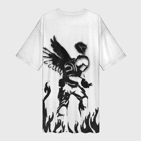 Платье-футболка 3D с принтом CS:GO  Defuse Angel Graffiti ,  |  | angel | counter strike | cs | cs:go | defuse | graffiti | кс | кс го