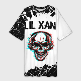Платье-футболка 3D с принтом Lil Xan  ЧЕРЕП  Краска ,  |  | lil | lil xan | music | paint | rap | xan | брызги | краска | ксан | лил | музыка | рэп | рэпер | рэперы | рэпперы | хип | хип хоп | хоп | череп