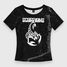 Женская футболка 3D Slim с принтом scorpions rock. ,  |  | klaus meine | rock | scorpions | scorpions live | scorpions send me an angel | scorpions wind of change
