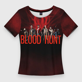Женская футболка 3D Slim с принтом Vampire: The Masquerade  Bloodhunt персонажи ,  |  | bloodhunt | game | masquerade | vampire | вампир | игра | королевская битва | персонажи
