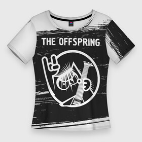 Женская футболка 3D Slim с принтом The Offspring  КОТ  Краска ,  |  | band | metal | offspring | rock | the | the offspring | группа | кот | краска | оффспринг | рок