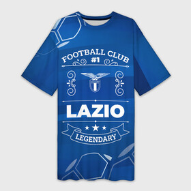 Платье-футболка 3D с принтом Lazio FC 1 ,  |  | club | football | lazio | logo | клуб | краска | лацио | лого | мяч | символ | спорт | футбол | футболист | футболисты | футбольный