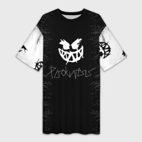 Платье-футболка 3D с принтом Pyrokinesis  улыбки лого ,  |  | pyrokinesis | андрей пирокинезис | каждаябарбистерва | левый баттл | музыка | музыкант | пирокинезис | рэп | рэпер | хип хоп