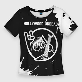 Женская футболка 3D Slim с принтом Hollywood Undead  КОТ  Краска ,  |  | band | hollywood | hollywood undead | metal | paint | rock | undead | андед | брызги | голивуд | группа | кот | краска | рок