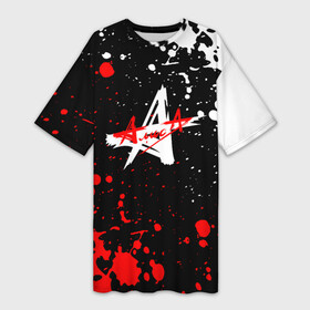 Платье-футболка 3D с принтом алиса  брызги красок (белый  красный) ,  |  | alisa | alternative | concert | kinchev | live | moscow | music | russia | алиса | группа алиса | кинчев | москва | рок | русский рок