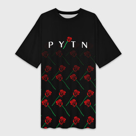Платье-футболка 3D с принтом Payton Moormeie  pattern rose ,  |  | payton | payton moormeie | pytn | rose | блогер | знаменитость | пейтон | пейтон моормиер | тиктоенр
