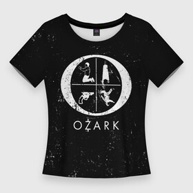 Женская футболка 3D Slim с принтом Symbols Ozark ,  |  | byrde | crime | netflix | ozark | serial | бёрд | криминал | криминальная драма | нетфликс | озарк | сериал | триллер