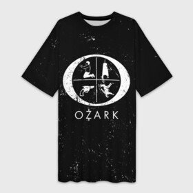Платье-футболка 3D с принтом Symbols Ozark ,  |  | byrde | crime | netflix | ozark | serial | бёрд | криминал | криминальная драма | нетфликс | озарк | сериал | триллер