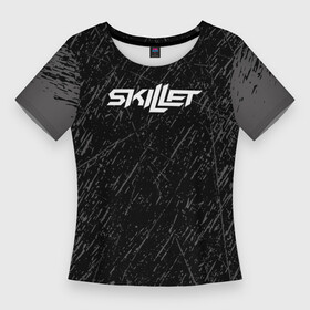 Женская футболка 3D Slim с принтом Skillet  Скиллет  Logotip ,  |  | christian rock | jen ledger | john cooper | korey cooper | official video | rock | seth morrison | skillet | skillet (musical group)