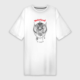 Платье-футболка хлопок с принтом Motorhead no remorse ,  |  | england | hard rock | heavy metal | lemmy kilmister | motorhead | лемми килмистер | моторхэд | рок | хард | хэви металл