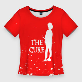 Женская футболка 3D Slim с принтом the cure  белые брызги ,  |  | cure | the | the cure | the cure album | the cure concert | the cure live | the cure vevo | the cure videos | the cure youtube