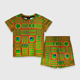 Детский костюм с шортами 3D с принтом ОПТИЧЕСКАЯ АБСТРАКЦИЯ ,  |  | абстракция | геометрический | желтый | зеленый | красный | красочный | минималистичный | модернизм | оптическая | синий | современный | сюрреализм | узор | цветной