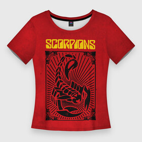 Женская футболка 3D Slim с принтом Scorpions Rock Believer ,  |  | metal | rock | rock believer | scorpions | глэм метал | клаус майне | маттиас ябс | метал | микки ди | павел мончивода | рок | рудольф шенкер | скорпион | скорпионс | хард рок | хеви метал